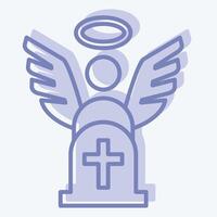 Icon Dead. related to Seath symbol. two tone style. simple illustration vector