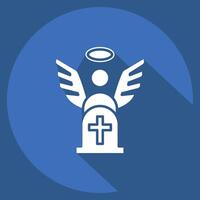 Icon Dead. related to Seath symbol. long shadow style. simple illustration vector