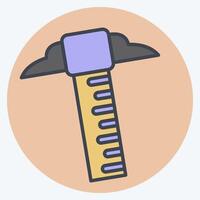 Icon Tee Square. related to Measuring symbol. color mate style. simple illustration vector