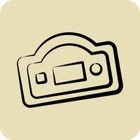 Icon Surface Roughness Tester. related to Measuring symbol. hand drawn style. simple illustration vector