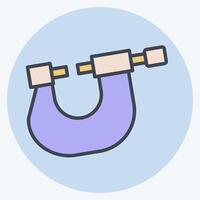 Icon Micro Meter. related to Measuring symbol. color mate style. simple illustration vector