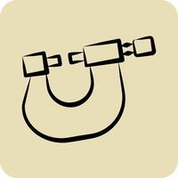 Icon Micro Meter. related to Measuring symbol. hand drawn style. simple illustration vector