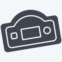 Icon Surface Roughness Tester. related to Measuring symbol. glyph style. simple illustration vector