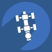 Icon Level Gauge. related to Measuring symbol. long shadow style. simple illustration vector