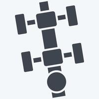 Icon Level Gauge. related to Measuring symbol. glyph style. simple illustration vector