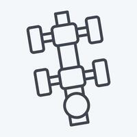 Icon Level Gauge. related to Measuring symbol. line style. simple illustration vector