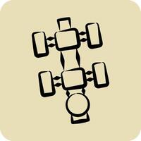 Icon Level Gauge. related to Measuring symbol. hand drawn style. simple illustration vector