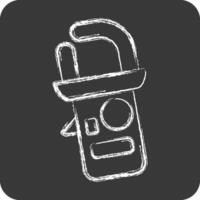 Icon Clamp Tester. related to Measuring symbol. chalk Style. simple illustration vector