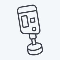 Icon Hardness Tester. related to Measuring symbol. line style. simple illustration vector