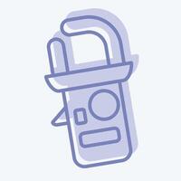 Icon Clamp Tester. related to Measuring symbol. two tone style. simple illustration vector