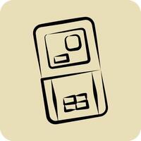 Icon Laser Range Meter. related to Measuring symbol. hand drawn style. simple illustration vector