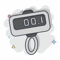 Icon Digital Weighing Scale. related to Measuring symbol. comic style. simple illustration vector