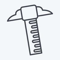 Icon Tee Square. related to Measuring symbol. line style. simple illustration vector