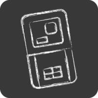 Icon Laser Range Meter. related to Measuring symbol. chalk Style. simple illustration vector