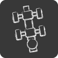 Icon Level Gauge. related to Measuring symbol. chalk Style. simple illustration vector