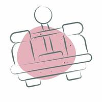 Icon Bench Center. related to Measuring symbol. Color Spot Style. simple illustration vector