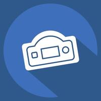 Icon Surface Roughness Tester. related to Measuring symbol. long shadow style. simple illustration vector