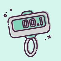 Icon Digital Weighing Scale. related to Measuring symbol. MBE style. simple illustration vector