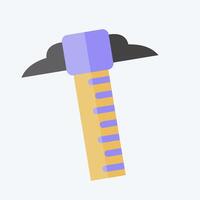 Icon Tee Square. related to Measuring symbol. flat style. simple illustration vector
