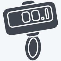 Icon Digital Weighing Scale. related to Measuring symbol. glyph style. simple illustration vector