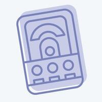 Icon Volt Meter. related to Measuring symbol. two tone style. simple illustration vector