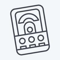 Icon Volt Meter. related to Measuring symbol. line style. simple illustration vector