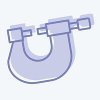 Icon Micro Meter. related to Measuring symbol. two tone style. simple illustration vector