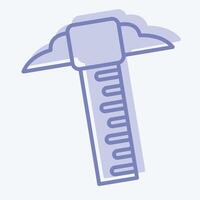 Icon Tee Square. related to Measuring symbol. two tone style. simple illustration vector