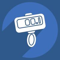 Icon Digital Weighing Scale. related to Measuring symbol. long shadow style. simple illustration vector