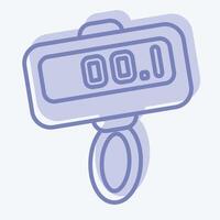 Icon Digital Weighing Scale. related to Measuring symbol. two tone style. simple illustration vector
