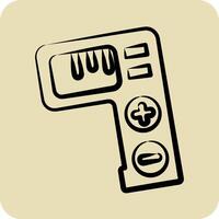 Icon Tally Counter. related to Measuring symbol. hand drawn style. simple illustration vector