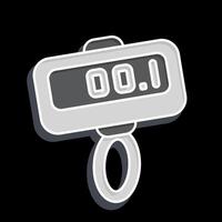 Icon Digital Weighing Scale. related to Measuring symbol. glossy style. simple illustration vector