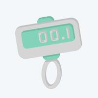 Icon Digital Weighing Scale. related to Measuring symbol. flat style. simple illustration vector