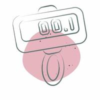 Icon Digital Weighing Scale. related to Measuring symbol. Color Spot Style. simple illustration vector