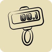 Icon Digital Weighing Scale. related to Measuring symbol. hand drawn style. simple illustration vector