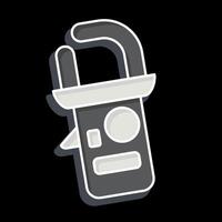 Icon Clamp Tester. related to Measuring symbol. glossy style. simple illustration vector