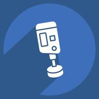 Icon Hardness Tester. related to Measuring symbol. long shadow style. simple illustration vector