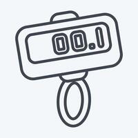 Icon Digital Weighing Scale. related to Measuring symbol. line style. simple illustration vector