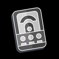 Icon Volt Meter. related to Measuring symbol. glossy style. simple illustration vector