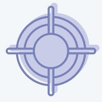 Icon Target. related to War Military symbol. two tone style. simple illustration vector