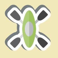 Sticker Kayak. related to War Military symbol. simple illustration vector