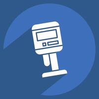 Icon Viscometer. related to Measuring symbol. long shadow style. simple illustration vector