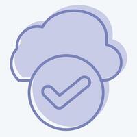 Icon Cloud Access. related to Network symbol. two tone style. simple illustration vector