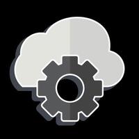 Icon Cloud Management. related to Network symbol. glossy style. simple illustration vector