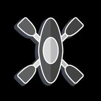 Icon Kayak. related to War Military symbol. glossy style. simple illustration vector