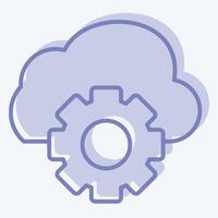 Icon Cloud Management. related to Network symbol. two tone style. simple illustration vector