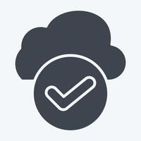 Icon Cloud Access. related to Network symbol. glyph style. simple illustration vector