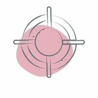 Icon Target. related to War Military symbol. Color Spot Style. simple illustration vector