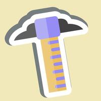 Sticker Tee Square. related to Measuring symbol. simple illustration vector