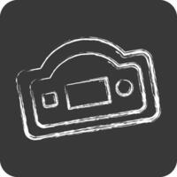 Icon Surface Roughness Tester. related to Measuring symbol. chalk Style. simple illustration vector